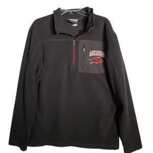 Arkansas Razorbacks 1/4 Zip Fleece Pullover Jacket Men’s Large